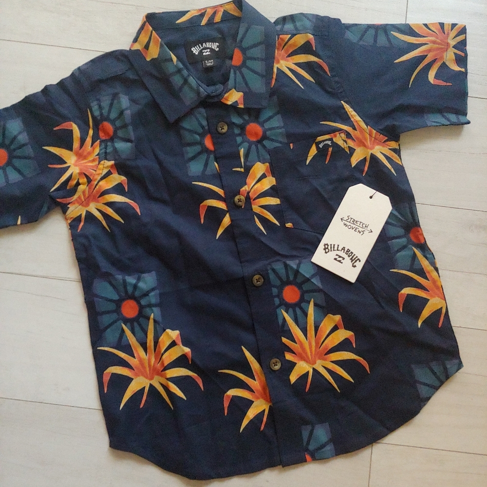 BillABONG NEW kids Sunday's Woven Shirt Sleeve Button Down Shirt